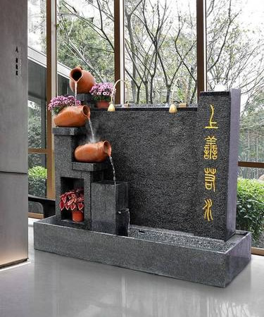 小型流水水幕墻陽臺裝飾